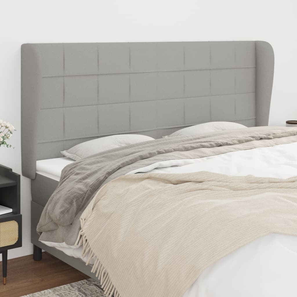 VXL8720287258421_m_en_hd_1.jpg vidaXL Čelo postele so záhybmi bledosivé 203x23x118/128 cm látka – Obrázok 1