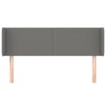 vidaXL Čelo postele so záhybmi tmavosivé 147x16x78/88 cm látka – Obrázok 3