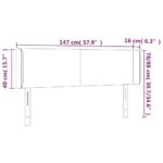 vidaXL Čelo postele so záhybmi tmavosivé 147x16x78/88 cm látka – Obrázok 9