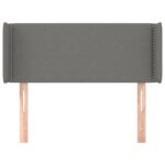 vidaXL Čelo postele so záhybmi tmavosivé 93x16x78/88 cm látka – Obrázok 3