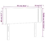 vidaXL Čelo postele so záhybmi tmavosivé 93x16x78/88 cm látka – Obrázok 9