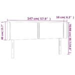 vidaXL Čelo postele so záhybmi bledosivé 147x16x78/88 cm látka – Obrázok 9