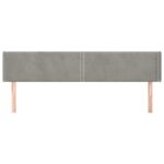 vidaXL Čelo postele so záhybmi bledosivé 203x16x78/88 cm zamat – Obrázok 3