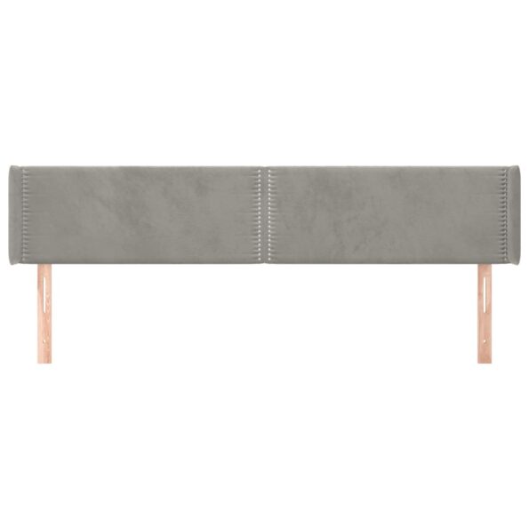 VXL8720287265580_g_en_hd_1.jpg vidaXL Čelo postele so záhybmi bledosivé 203x16x78/88 cm zamat – Obrázok 3