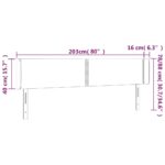 vidaXL Čelo postele so záhybmi bledosivé 203x16x78/88 cm zamat – Obrázok 9