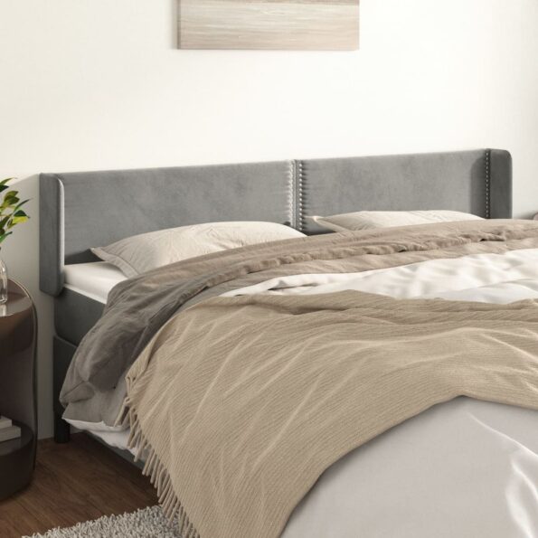 VXL8720287265580_m_en_hd_1.jpg vidaXL Čelo postele so záhybmi bledosivé 203x16x78/88 cm zamat – Obrázok 1