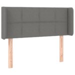 vidaXL Čelo postele so záhybmi tmavosivé 83x16x78/88 cm látka – Obrázok 2