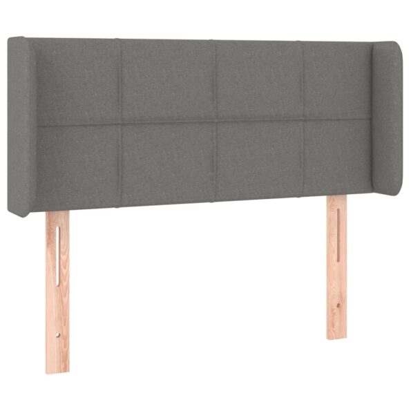 vidaXL Čelo postele so záhybmi tmavosivé 83x16x78/88 cm látka – Obrázok 2