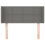 vidaXL Čelo postele so záhybmi tmavosivé 83x16x78/88 cm látka – Obrázok 3