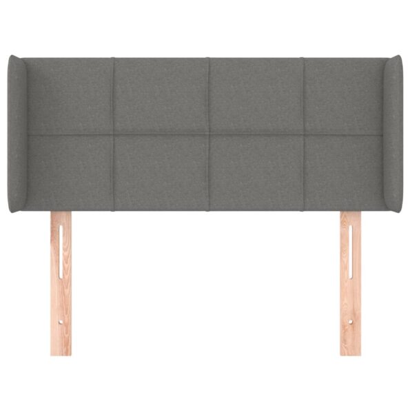vidaXL Čelo postele so záhybmi tmavosivé 83x16x78/88 cm látka – Obrázok 3