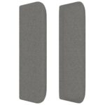 vidaXL Čelo postele so záhybmi tmavosivé 83x16x78/88 cm látka – Obrázok 4