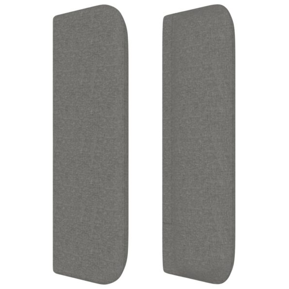 vidaXL Čelo postele so záhybmi tmavosivé 83x16x78/88 cm látka – Obrázok 4