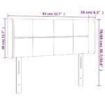 vidaXL Čelo postele so záhybmi tmavosivé 83x16x78/88 cm látka – Obrázok 9