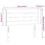 vidaXL Čelo postele so záhybmi tmavosivé 103x16x78/88 cm zamat – Obrázok 9
