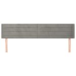 vidaXL Čelo postele so záhybmi bledosivé 203x16x78/88 cm zamat – Obrázok 3
