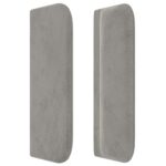 vidaXL Čelo postele so záhybmi bledosivé 203x16x78/88 cm zamat – Obrázok 4