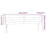 vidaXL Čelo postele so záhybmi bledosivé 203x16x78/88 cm zamat – Obrázok 9