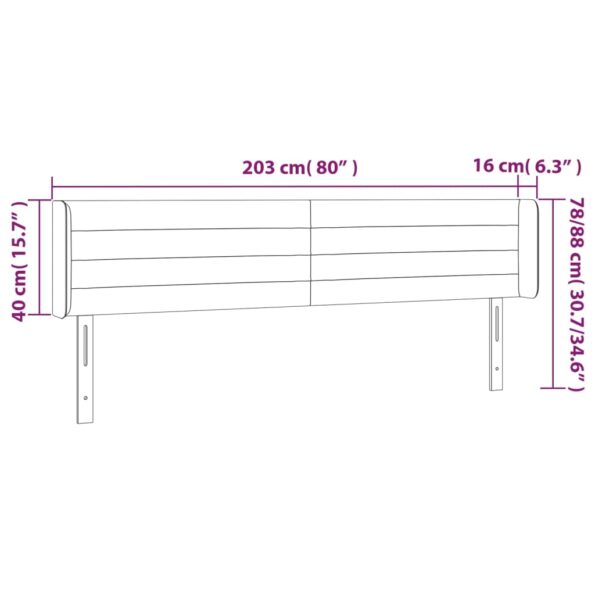 VXL8720287268383_g_en_hd_7.jpg vidaXL Čelo postele so záhybmi bledosivé 203x16x78/88 cm zamat – Obrázok 9