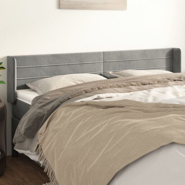 VXL8720287268383_m_en_hd_1.jpg vidaXL Čelo postele so záhybmi bledosivé 203x16x78/88 cm zamat – Obrázok 1