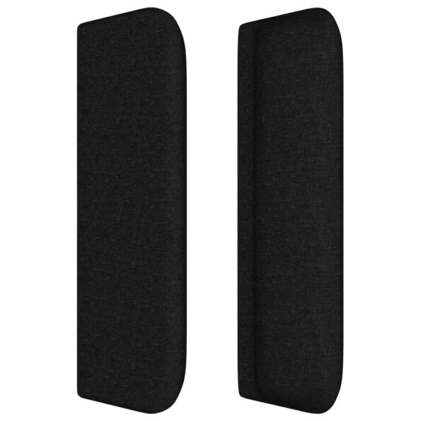 vidaXL Čelo postele so záhybmi čierne 183x16x78/88 cm látka – Obrázok 4