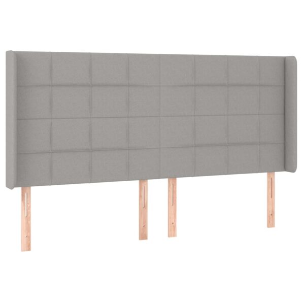 vidaXL Čelo postele so záhybmi bledosivé 203x16x118/128 cm látka – Obrázok 2