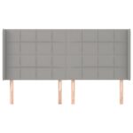 vidaXL Čelo postele so záhybmi bledosivé 203x16x118/128 cm látka – Obrázok 3