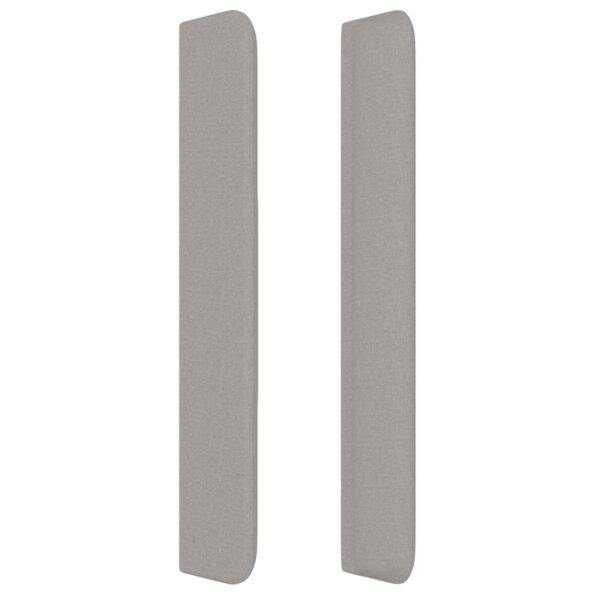 vidaXL Čelo postele so záhybmi bledosivé 203x16x118/128 cm látka – Obrázok 4