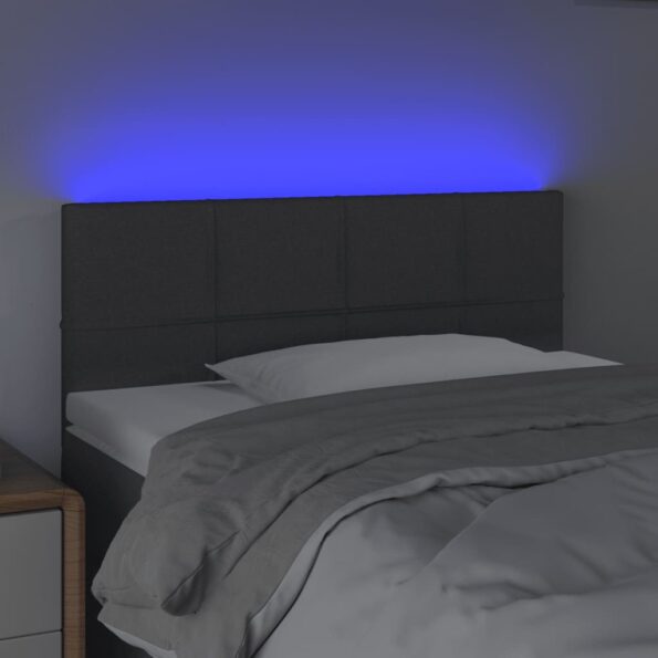 VXL8720287282310_g_en_hd_1.jpg vidaXL Čelo postele s LED tmavosivé 80x5x78/88 cm látka – Obrázok 3