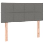 vidaXL Čelo postele s LED tmavosivé 80x5x78/88 cm látka – Obrázok 4