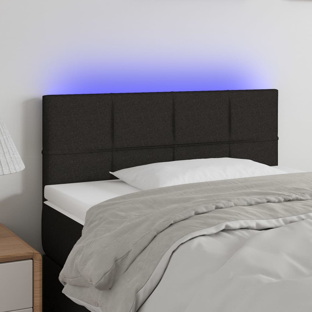 VXL8720287282488_m_en_hd_1.jpg vidaXL Čelo postele s LED čierne 100x5x78/88 cm látka – Obrázok 1
