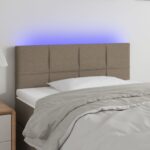 vidaXL Čelo postele s LED sivohnedé 100x5x78/88 cm látka