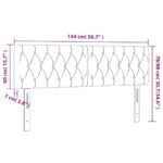 vidaXL Čelo postele s LED bledosivé 144x7x78/88 cm látka – Obrázok 6