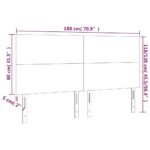 vidaXL Čelo postele s LED čierne 180x5x118/128 cm zamat – Obrázok 6