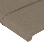 VidaXL Čelo postele s LED sivohnedé 80x5x118/128 cm látka – Obrázok 5