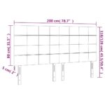 vidaXL Čelo postele s LED bledosivé 200x5x118/128 cm látka – Obrázok 6