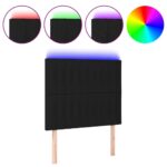 vidaXL Čelo postele s LED čierne 90x5x118/128 cm látka – Obrázok 2