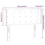 vidaXL Čelo postele s LED tmavosivé 103x16x78/88 cm zamat – Obrázok 6