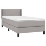 vidaXL Boxspring posteľ s matracom bledosivý 100x200 cm látka – Obrázok 3