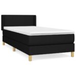 vidaXL Posteľný rám boxspring s matracom čierny 90x190 cm látka – Obrázok 2