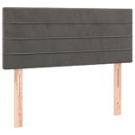 vidaXL Posteľný rám boxspring s matracom tmavosivý 100x200 cm zamat – Obrázok 6