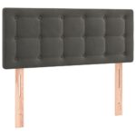 vidaXL Posteľný rám boxspring s matracom tmavosivý 100x200 cm zamat – Obrázok 6