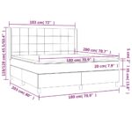 vidaXL Boxspring posteľ s matracom bledosivá 180x200 cm látka – Obrázok 7
