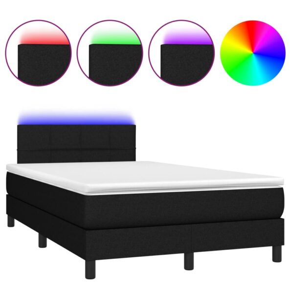 VXL8720287366676_a_en_hd_1.jpg vidaXL Posteľ boxsping s matracom a LED čierna 120x200 cm látka – Obrázok 2