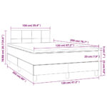 vidaXL Posteľ boxsping s matracom a LED čierna 120x200 cm látka – Obrázok 8