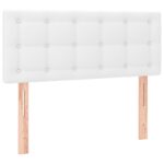 vidaXL Boxspring posteľ s matracom a LED biela 90x200 cm umelá koža – Obrázok 7