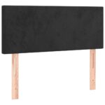 vidaXL Posteľ boxsping s matracom a LED čierna 90x190 cm zamat – Obrázok 7