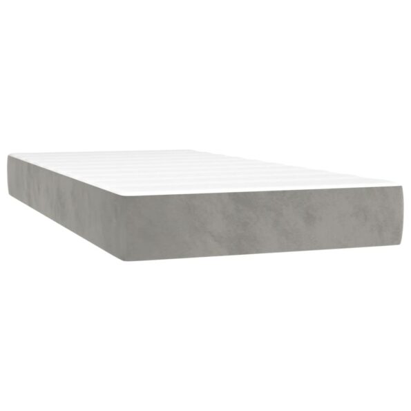 VXL8720287379591_g_en_hd_4.jpg vidaXL Posteľ boxsping s matracom a LED bledosivá 90x190 cm zamat – Obrázok 6