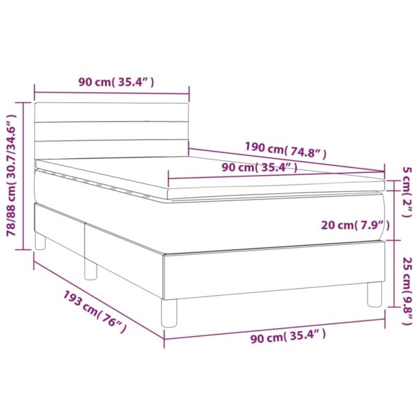 VXL8720287379591_g_en_hd_6.jpg vidaXL Posteľ boxsping s matracom a LED bledosivá 90x190 cm zamat – Obrázok 8