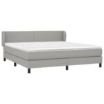 vidaXL Boxspring posteľ s matracom svetlosivá 100x200 cm látka – Obrázok 3