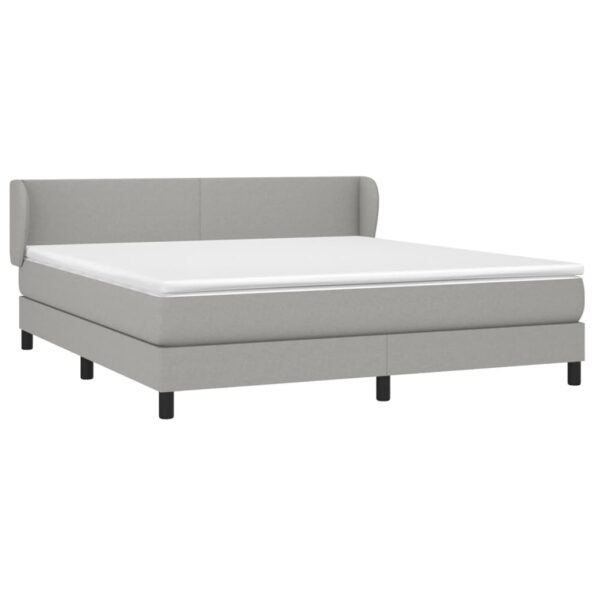 vidaXL Boxspring posteľ s matracom svetlosivá 100x200 cm látka – Obrázok 3